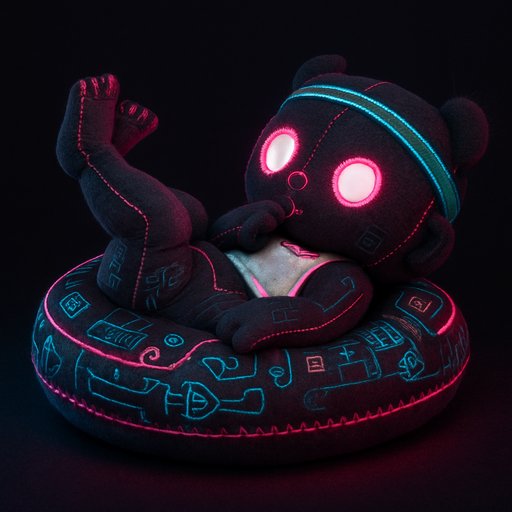 Baby in Cyberpunk/Neon style
