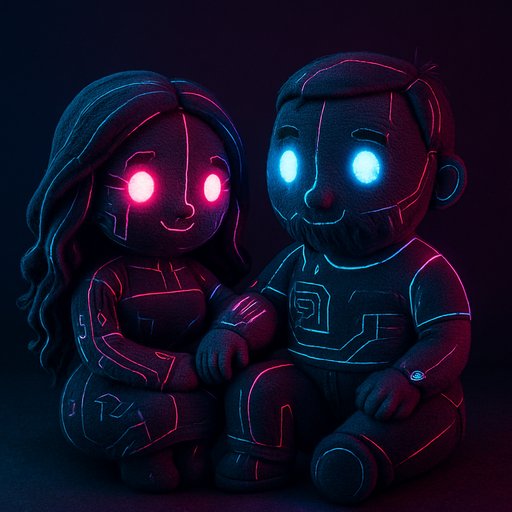 Cyberpunk/Neon Couple variant 4