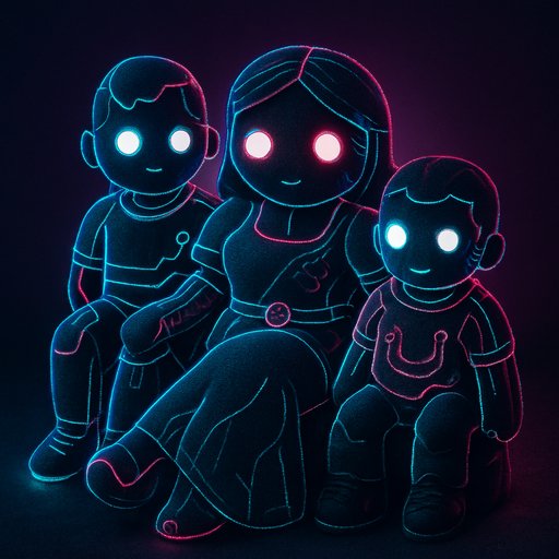 Cyberpunk/Neon Family variant 4