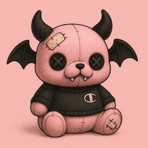 French Bulldog in Dark Kawaii/Creepy Cute style