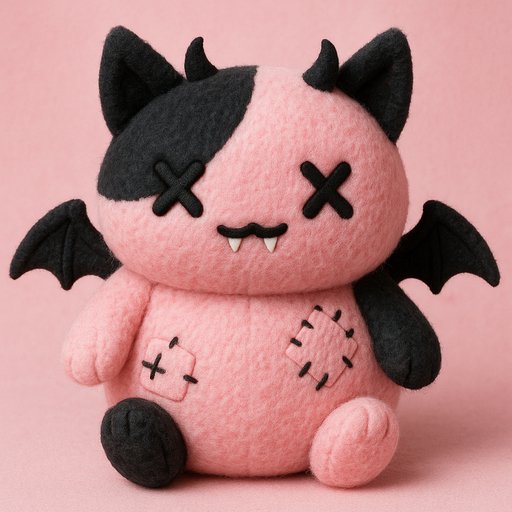 Orange Tabby Cat in Dark Kawaii/Creepy Cute style