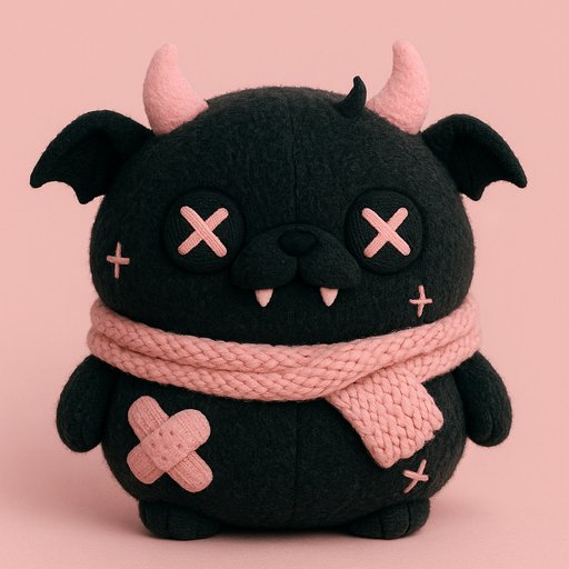 Pug in Dark Kawaii/Creepy Cute style
