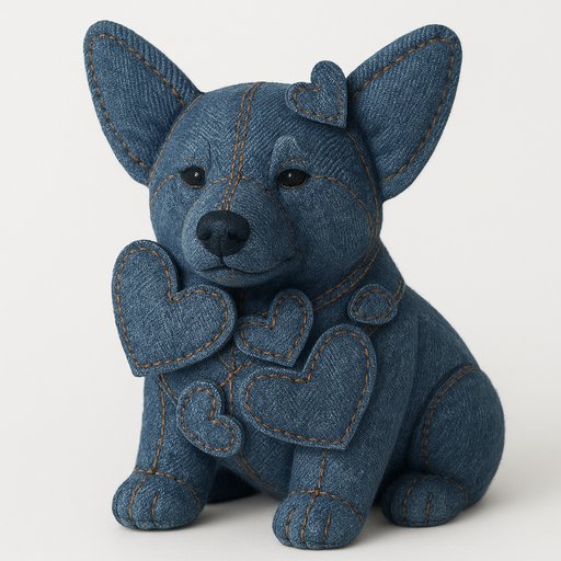 Corgi in Denim/Jean style