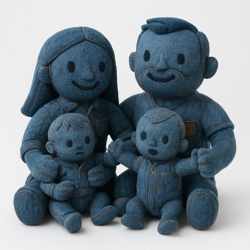 Family in Denim/Jean style