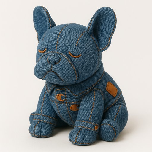 French Bulldog in Denim/Jean style