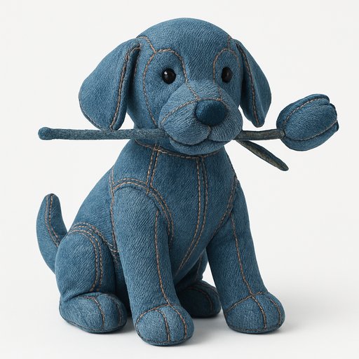 Golden Retriever in Denim/Jean style