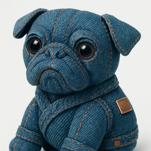 Pug in Denim/Jean style