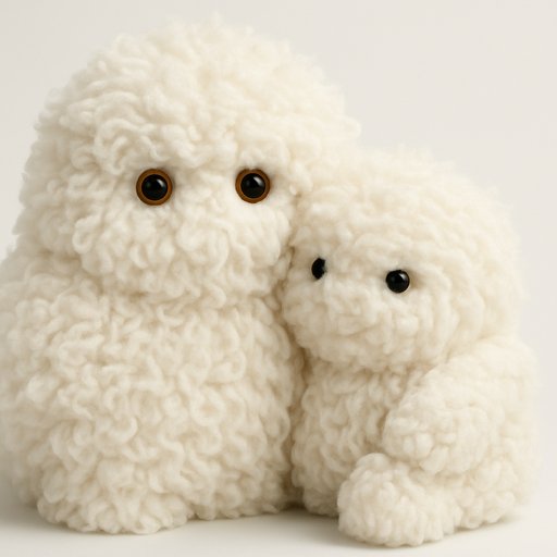 Couple Fluffy/Sherpa plushy toy