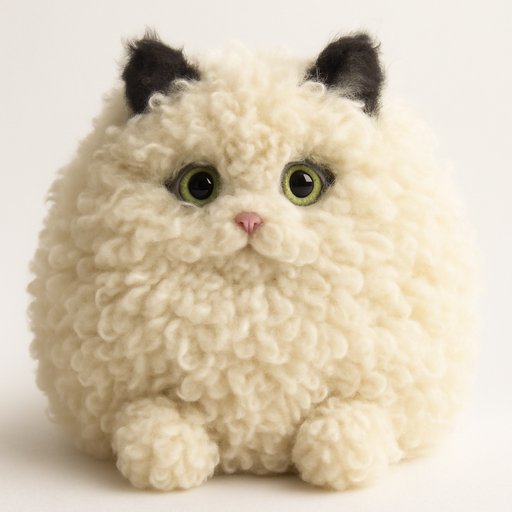 Orange Tabby Cat in Fluffy/Sherpa style