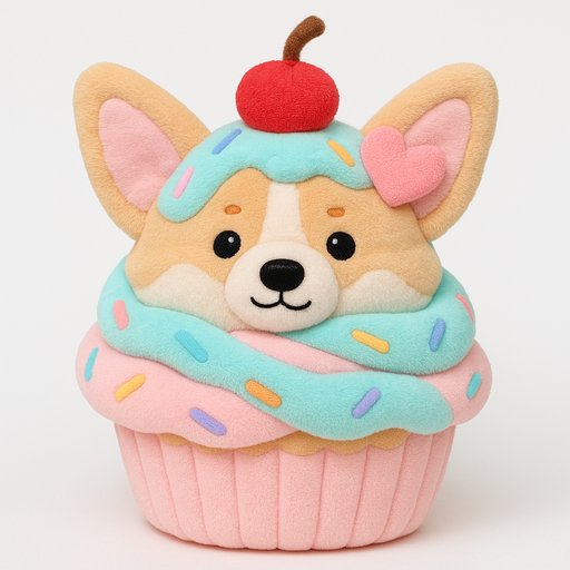Corgi Food/Dessert plushy toy