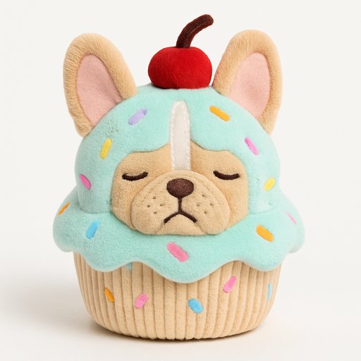 French Bulldog in Food/Dessert style