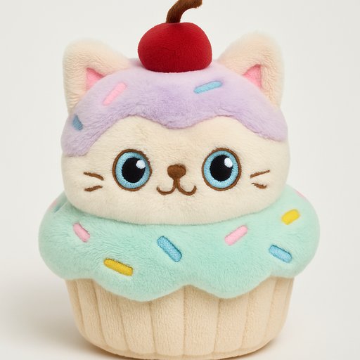 Persian Cat Food/Dessert plushy toy