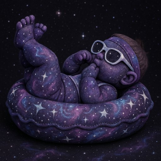 Baby in Galaxy/Cosmic style