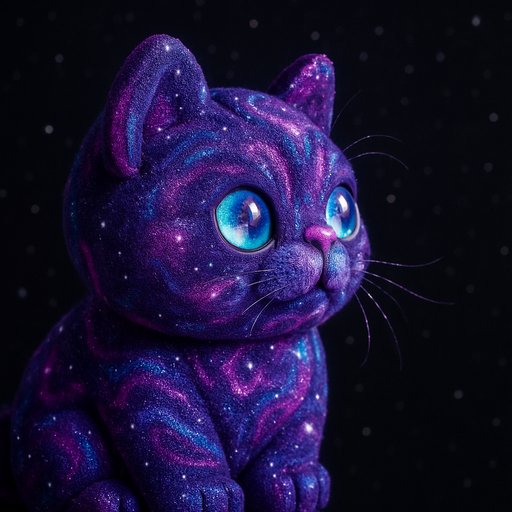 Persian Cat in Galaxy/Cosmic style
