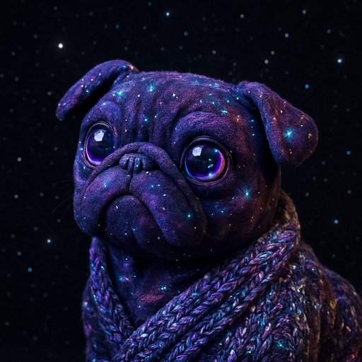 Pug in Galaxy/Cosmic style
