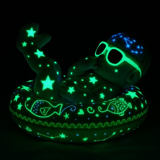 Baby in Glow-in-the-Dark style