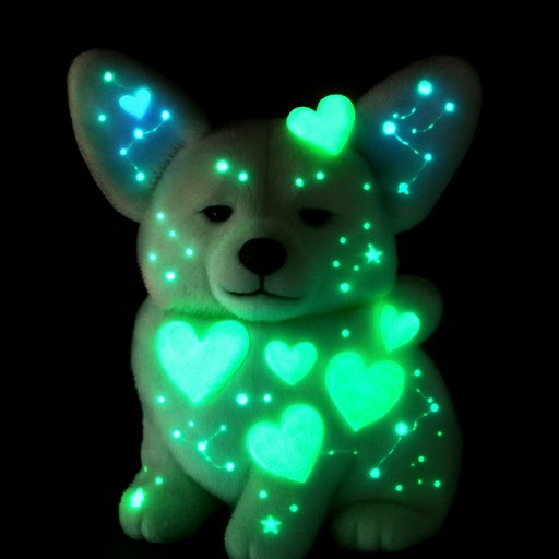 Corgi Glow-in-the-Dark plushy toy