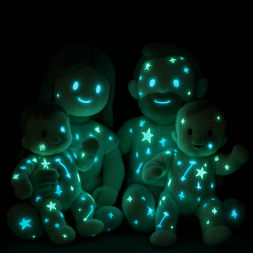 Family Glow-in-the-Dark plushy toy