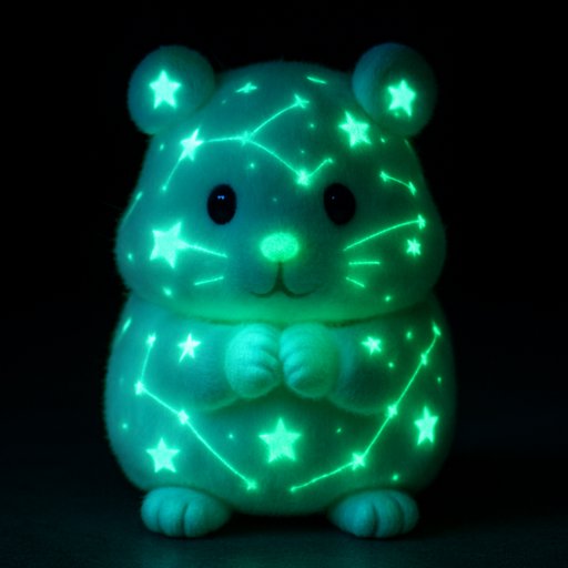Hamster Glow-in-the-Dark plushy toy