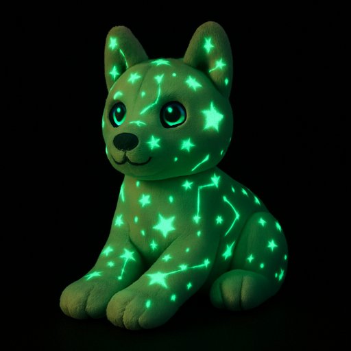 Husky Glow-in-the-Dark plushy toy