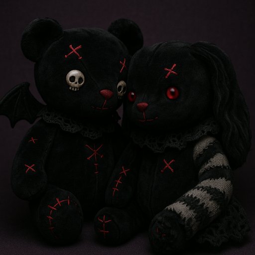 Couple in Goth/Dark style