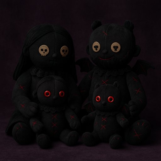 Family in Goth/Dark style