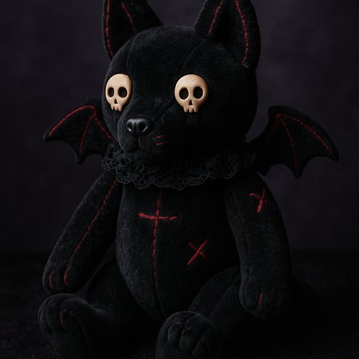 Husky in Goth/Dark style