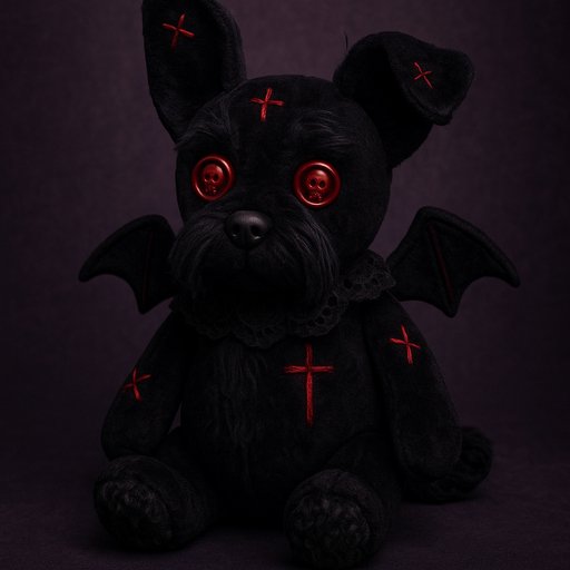 Labrador in Goth/Dark style