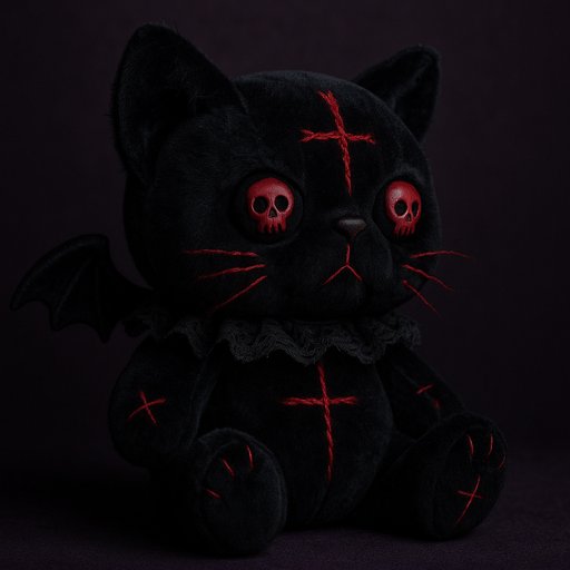 Persian Cat in Goth/Dark style