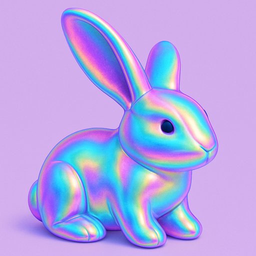 Bunny Holographic/Iridescent plushy toy