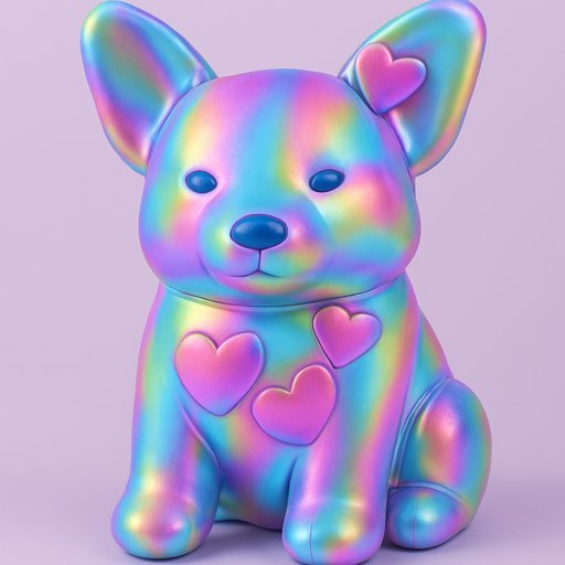 Corgi Holographic/Iridescent plushy toy