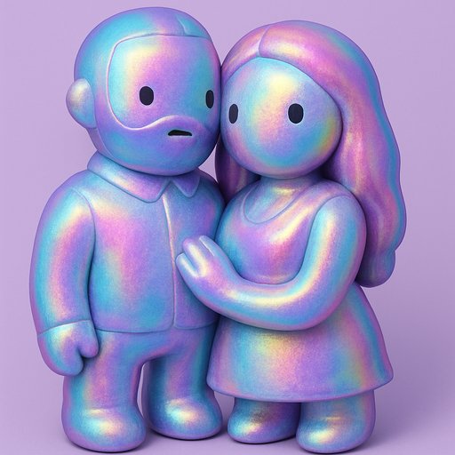 Holographic/Iridescent Couple variant 2