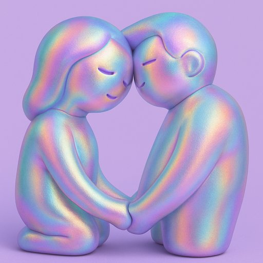 Holographic/Iridescent Couple variant 3