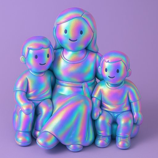 Holographic/Iridescent Family variant 4