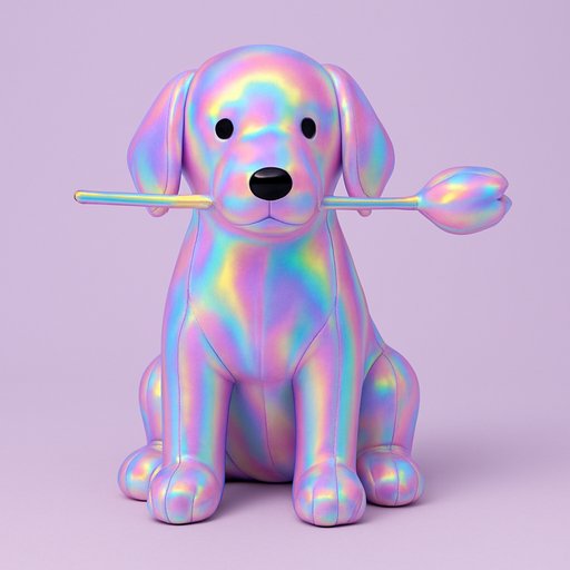 Golden Retriever Holographic/Iridescent plushy toy