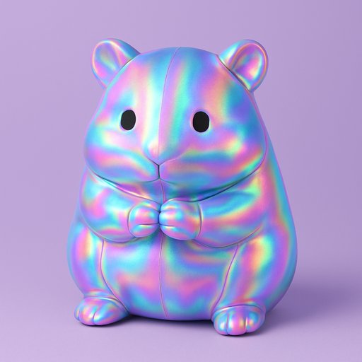 Hamster Holographic/Iridescent plushy toy