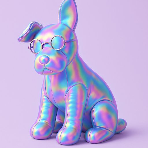 Labrador Holographic/Iridescent plushy toy