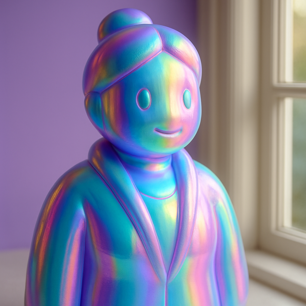 Holographic/Iridescent plushy style example