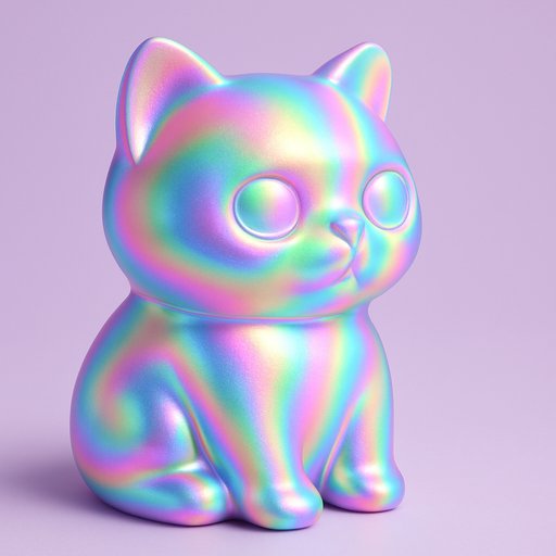 Persian Cat Holographic/Iridescent plushy toy