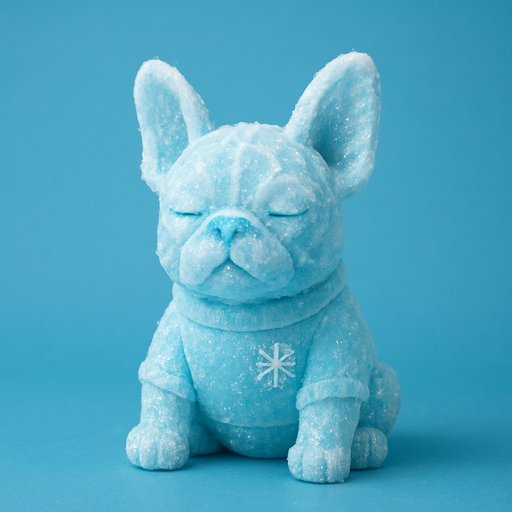 French Bulldog in Ice/Frozen style