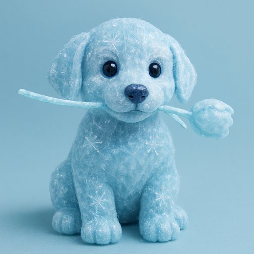 Golden Retriever in Ice/Frozen style