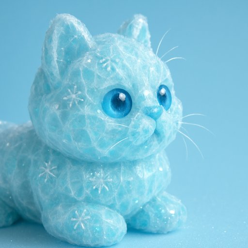 Persian Cat in Ice/Frozen style
