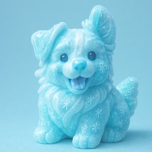 Pomeranian in Ice/Frozen style