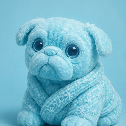 Pug in Ice/Frozen style