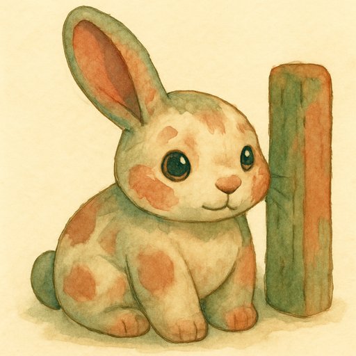 Bunny Japanese Hand-Painted Animation plushy toy