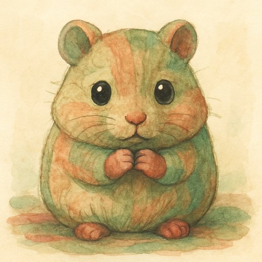 Hamster Japanese Hand-Painted Animation plushy toy