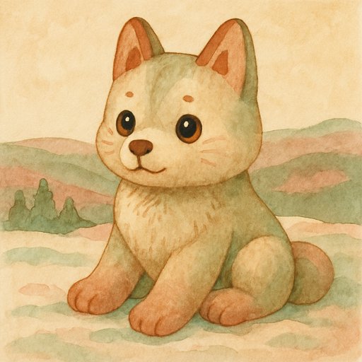 Husky Japanese Hand-Painted Animation plushy toy