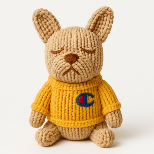 French Bulldog in Knitted/Yarn style