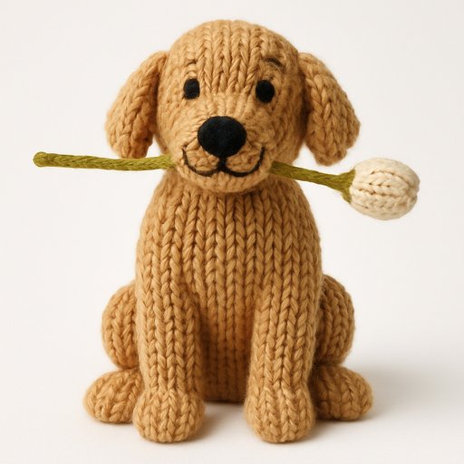 Golden Retriever in Knitted/Yarn style