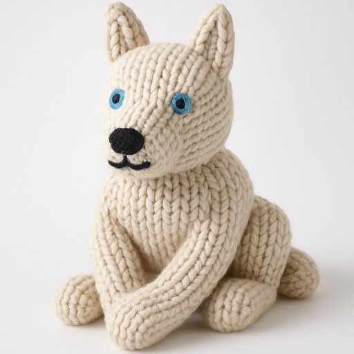 Husky Knitted/Yarn plushy toy
